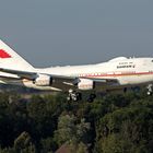 Bahrain Royal Flight, Boeing 747SP, A9C-HAK, 7. August 2015