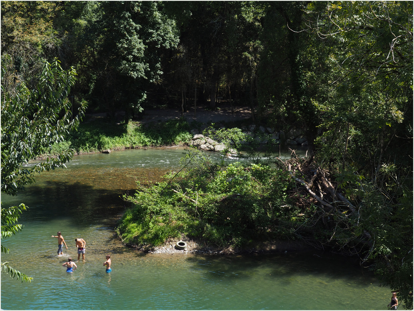 Baignade dans le Gave d’Oloron  --  Sauveterre-de-Béarn