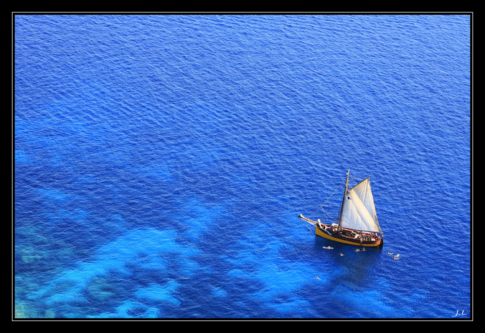 Baignade en mer turquoise