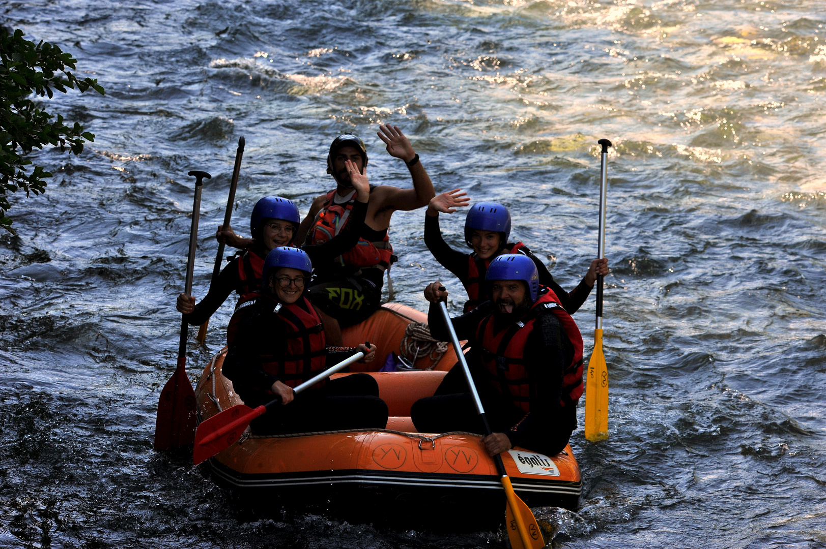 bain de fraîcheur en rafting ...!