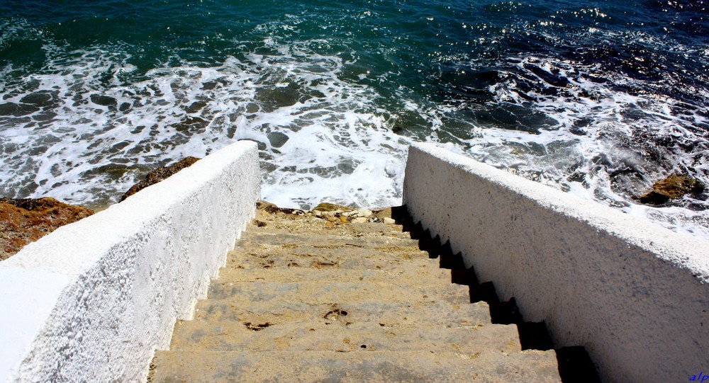 ...bajando al mar...