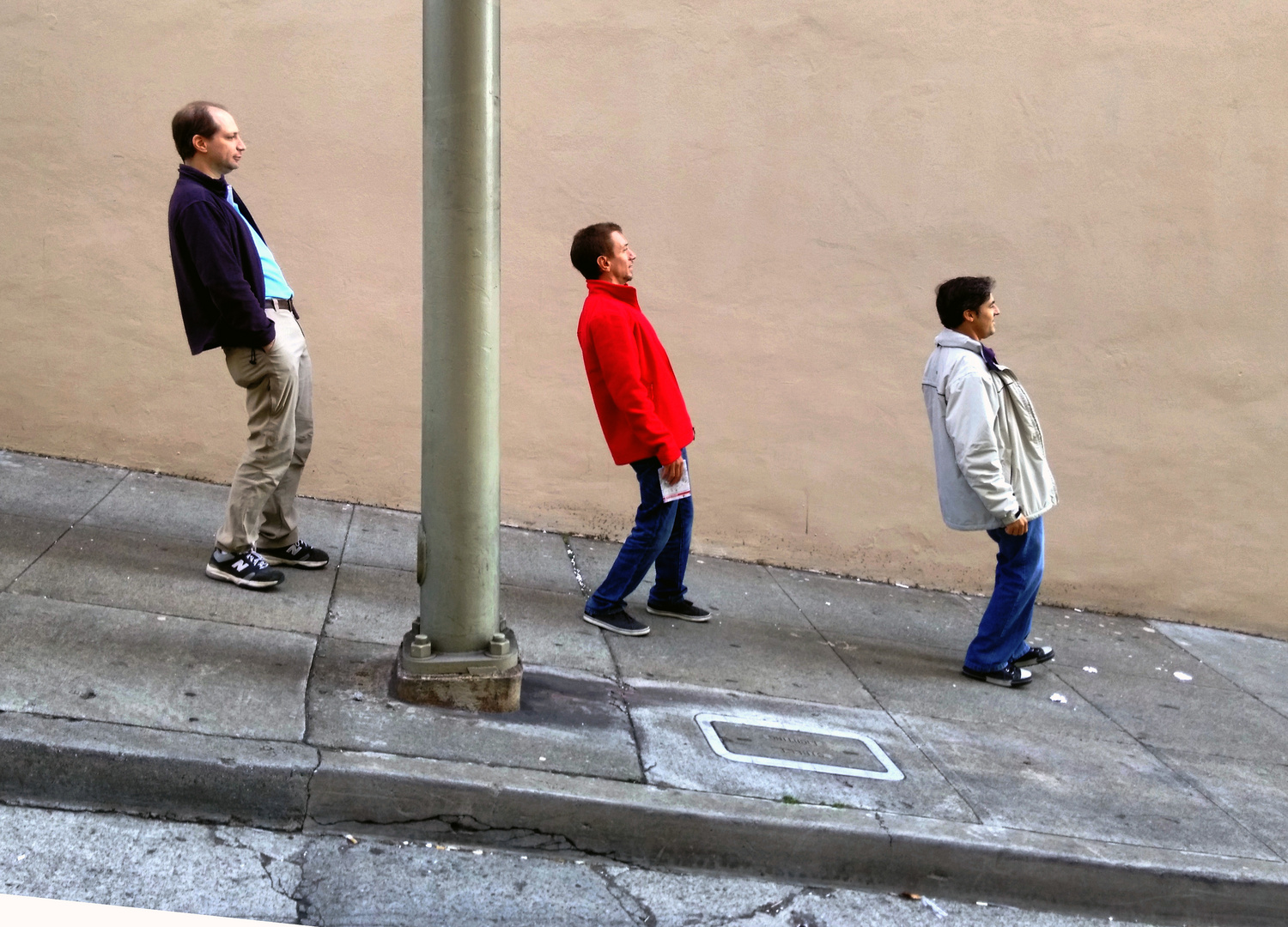 Bajando una calle de San Francisco (pendiente de 10º!