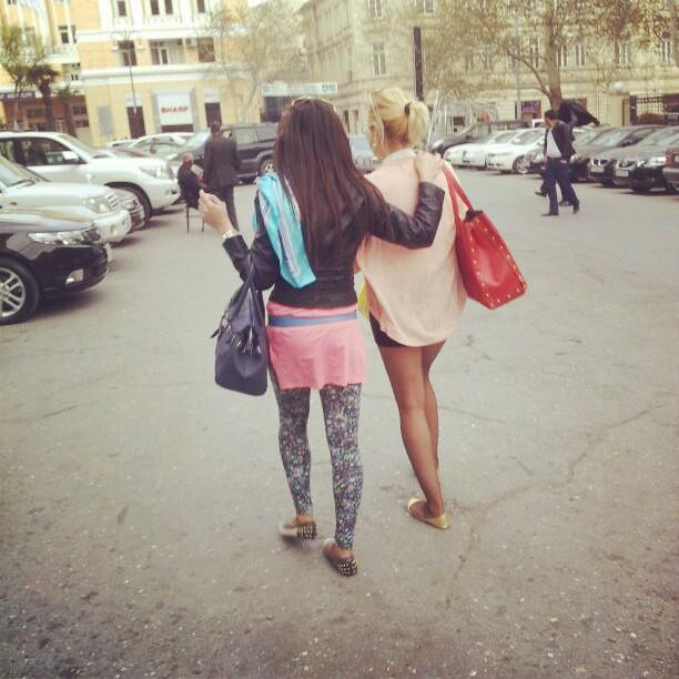 Baku girls walking