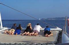  Balade en catamaran : même pas mouillés…mer très, très calme !