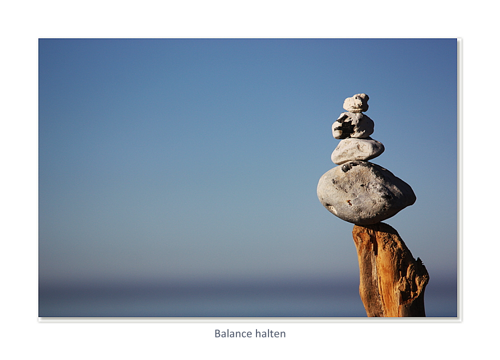 " Balance halten "