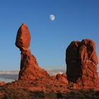 Balanced Rock with Moon