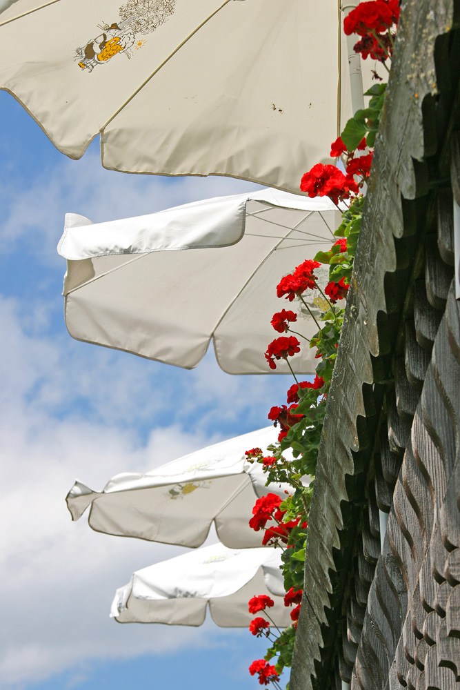 balcone fiorito in Alto Adige