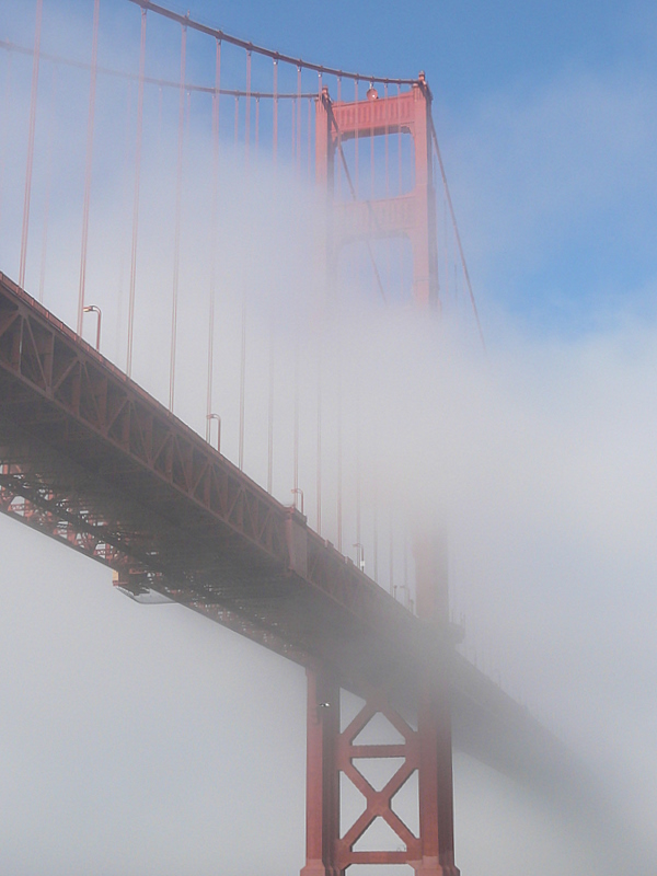 Bald ist die Golden Gate ganz zu sehen