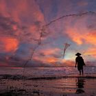 Bali Fischer vor Sonnenaufgang