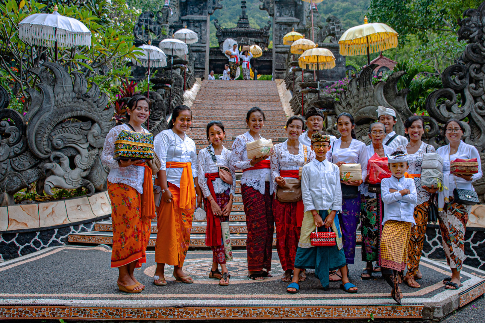 Balinese group in Pura Melanting