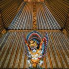 Balinese house gable and a Garuda image