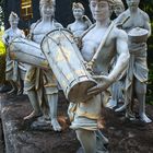 Balinese musicians as statues