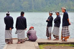 Balinese worshippers in Pura Ulun Danu Bratan