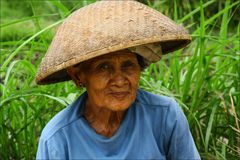 * Balinesische Reisbäuerin *