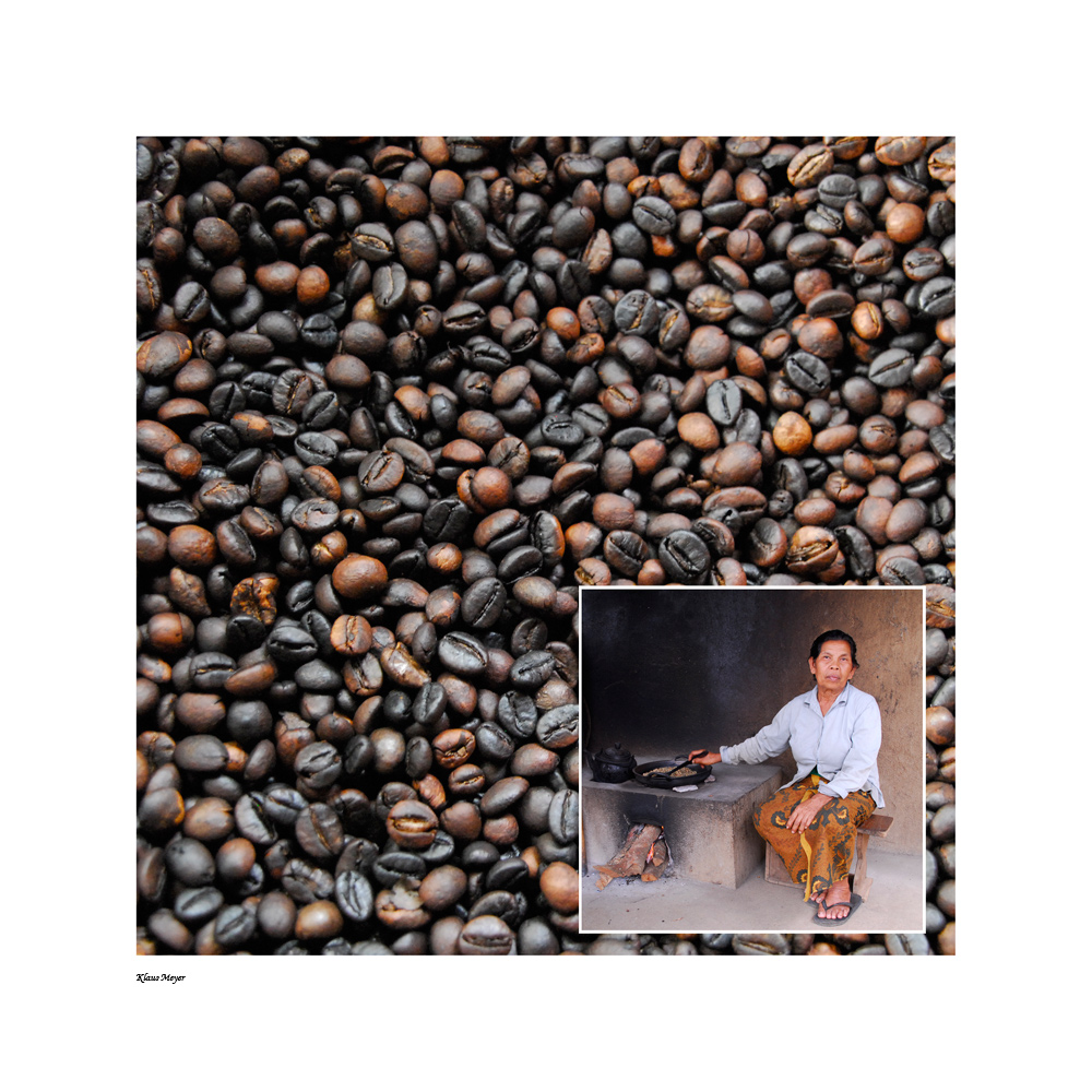Balinesisches Kaffeeröstverfahren