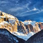 Balkon-Bild Nr. 3 (Sella Stock -Piz Breguz, Piz Miara, Piz Selva und Piv Ciavazes)