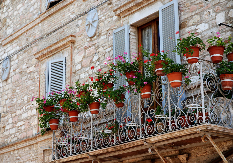 Balkon in Assisi