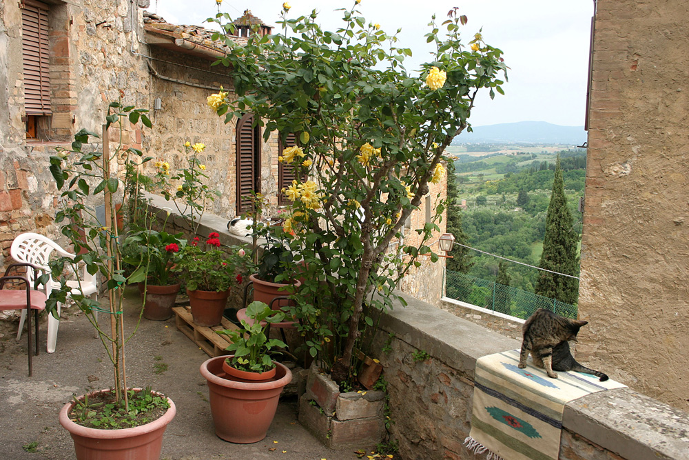 Balkon in St. Gimignano