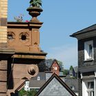 Balkon mit Sonnenblume