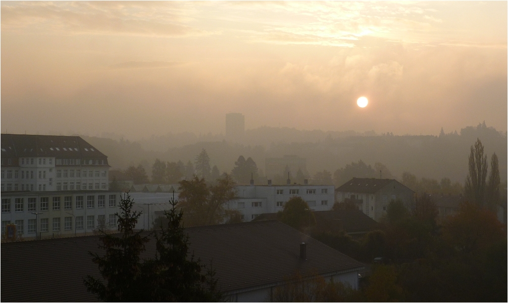 Balkonblick am Morgen