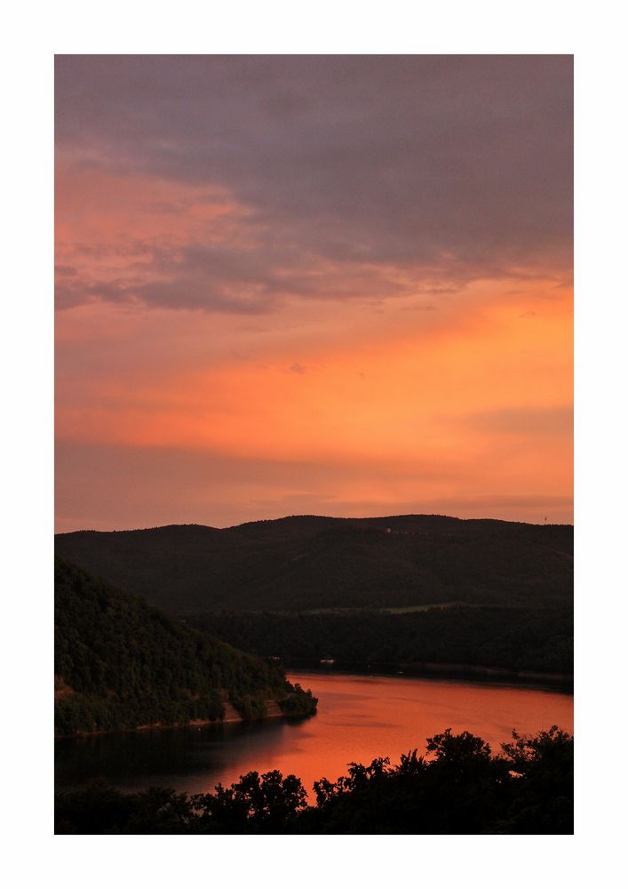 Balkonblick oder Abendglühen