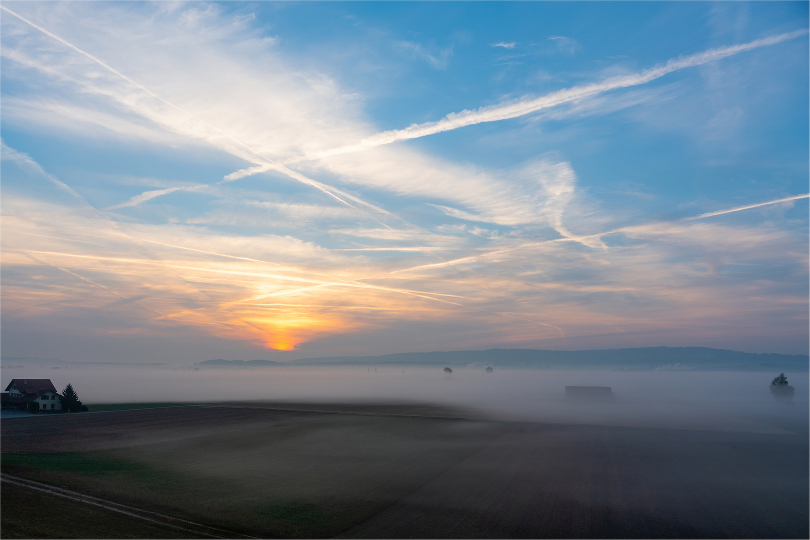 Balkonsicht, morgens um 08:15