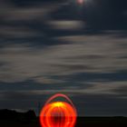 ball of light under the moon