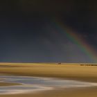 Balljunkie vor Regenbogen