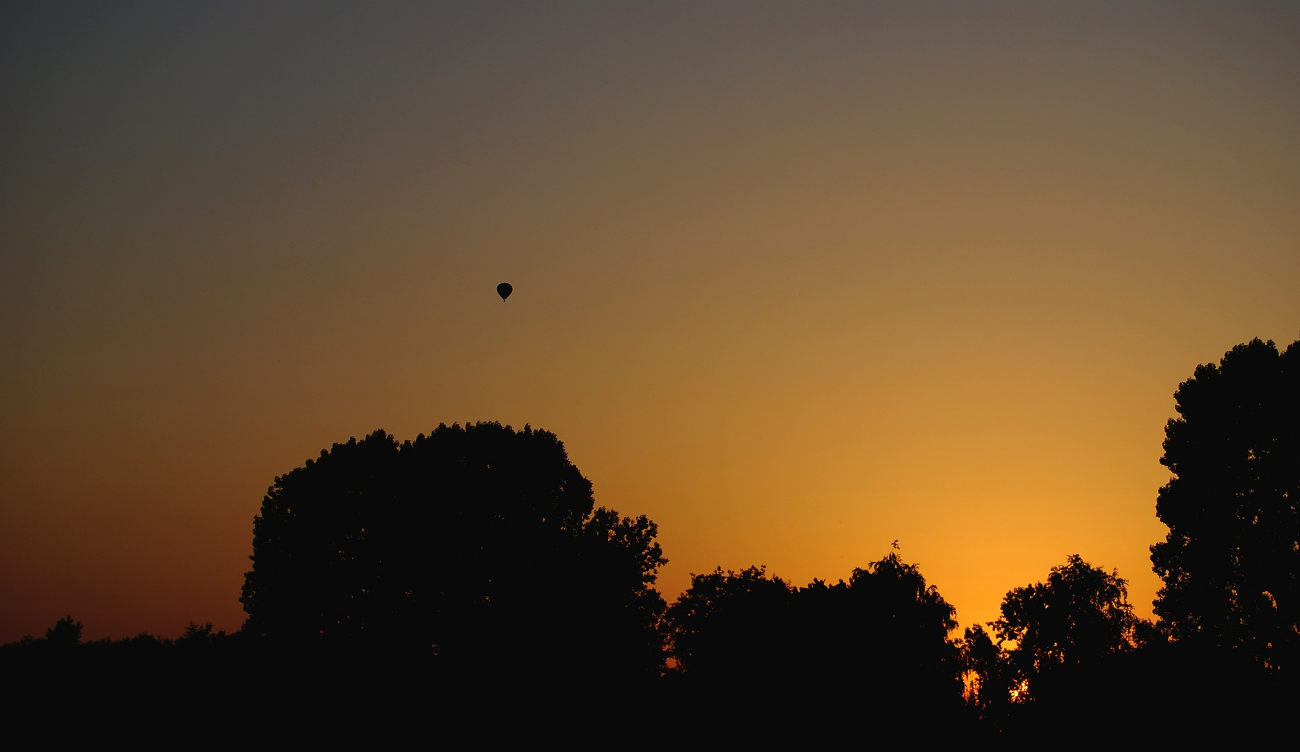 Ballon am Abendhimmel....