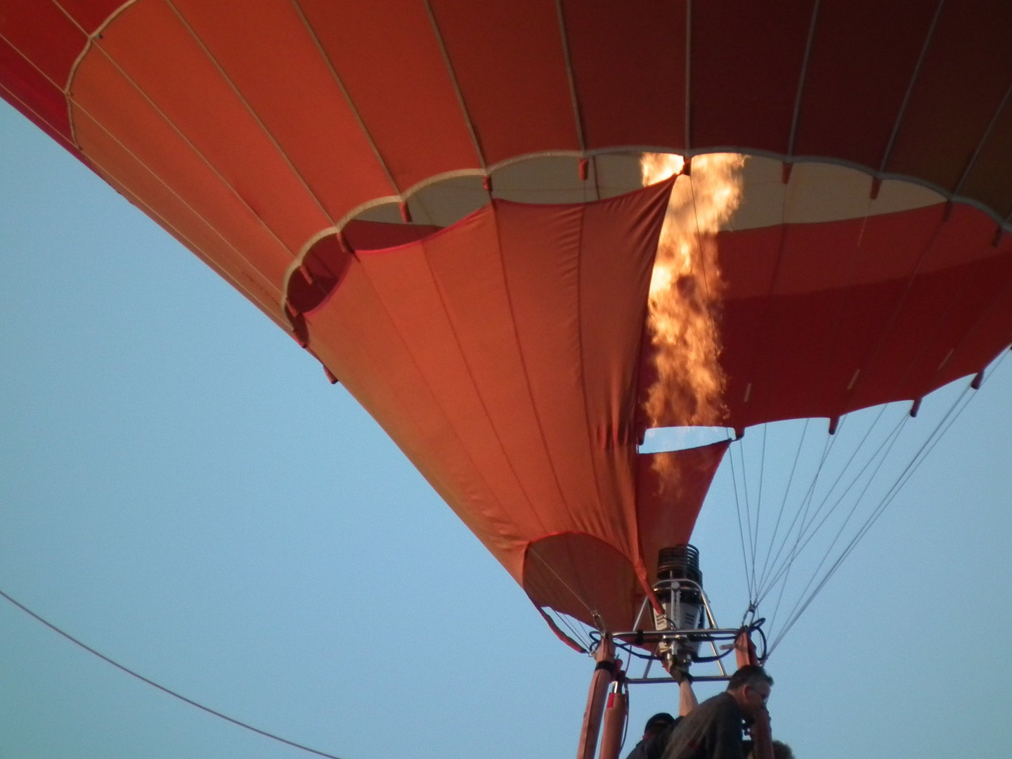 Ballon beim Anblasen