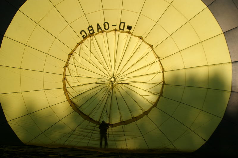 Ballon beim Aufheizen