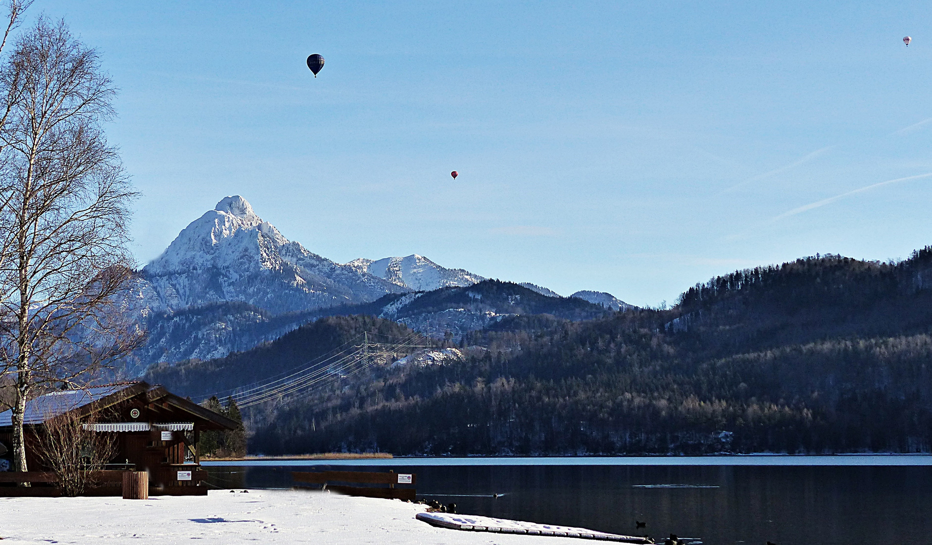 Ballon fahren in den Alpen
