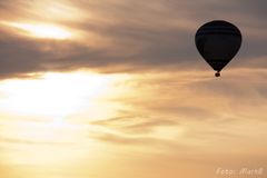 Ballon im Sonnenuntergang