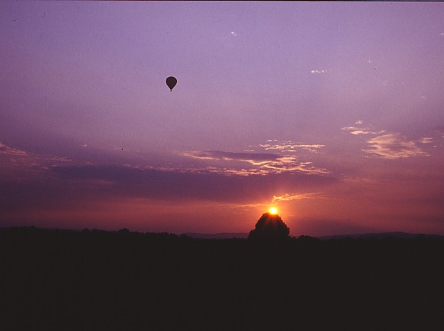 Ballon im Sonnenuntergang