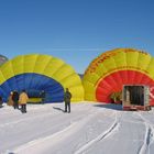 Ballonaufbau in den Alpen