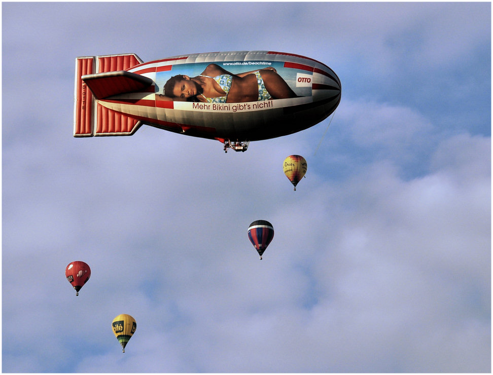 Ballonfahrer über Magdeburg