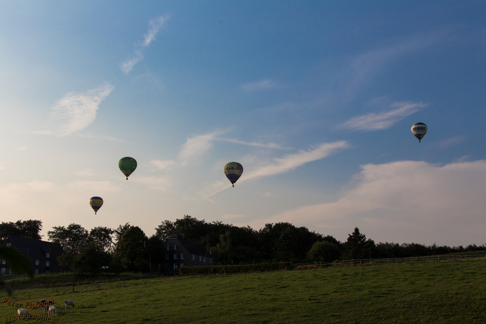 Ballonfahrt am Abend