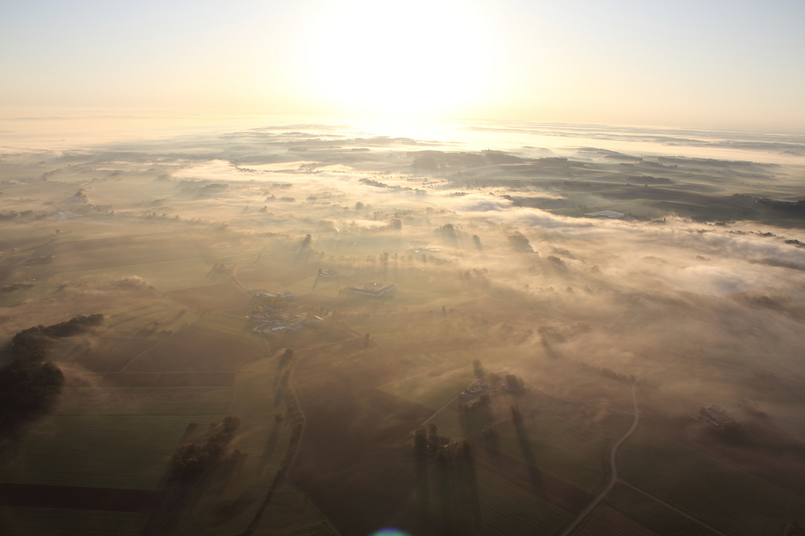 Ballonfahrt am Morgen