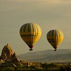 Ballonfahrt im Morgenlicht über Kappadokien