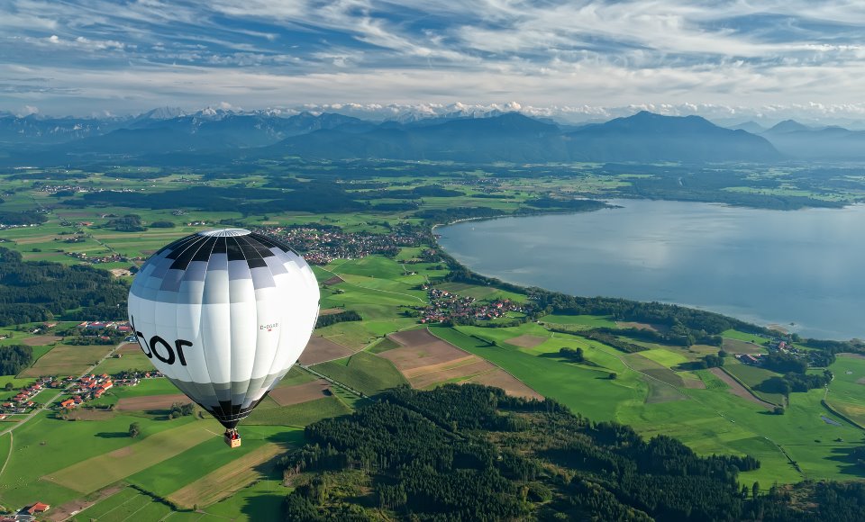 Ballonfahrt im Voralpenland Ultra Weitwinkel