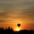 Ballonfahrt in den Sonnenuntergang