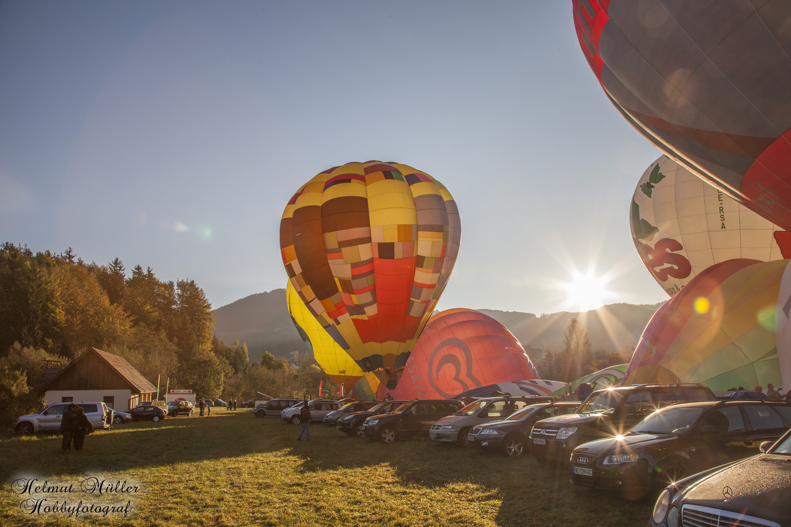 Ballonfahrt mit Sonnenschein