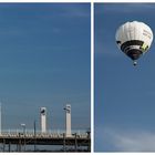 Ballonfahrt über Brücke