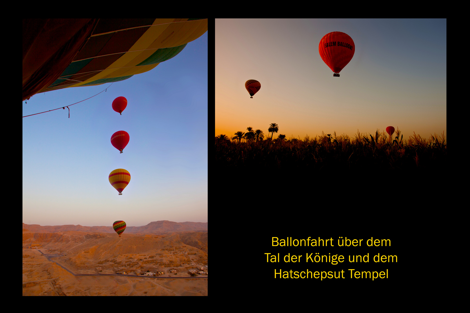 Ballonfahrt über dem Hatschepsut-Tempel und dem Tal der Könige