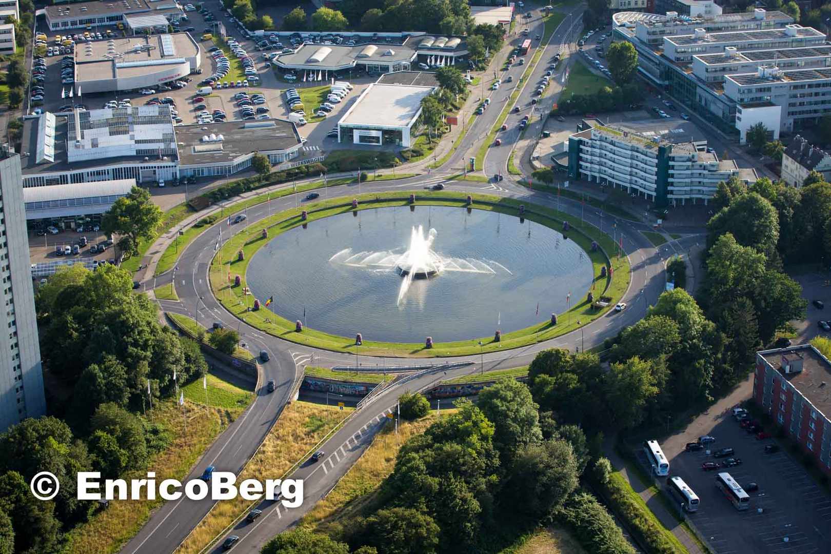 Ballonfahrt über den Europaplatz in Aachen