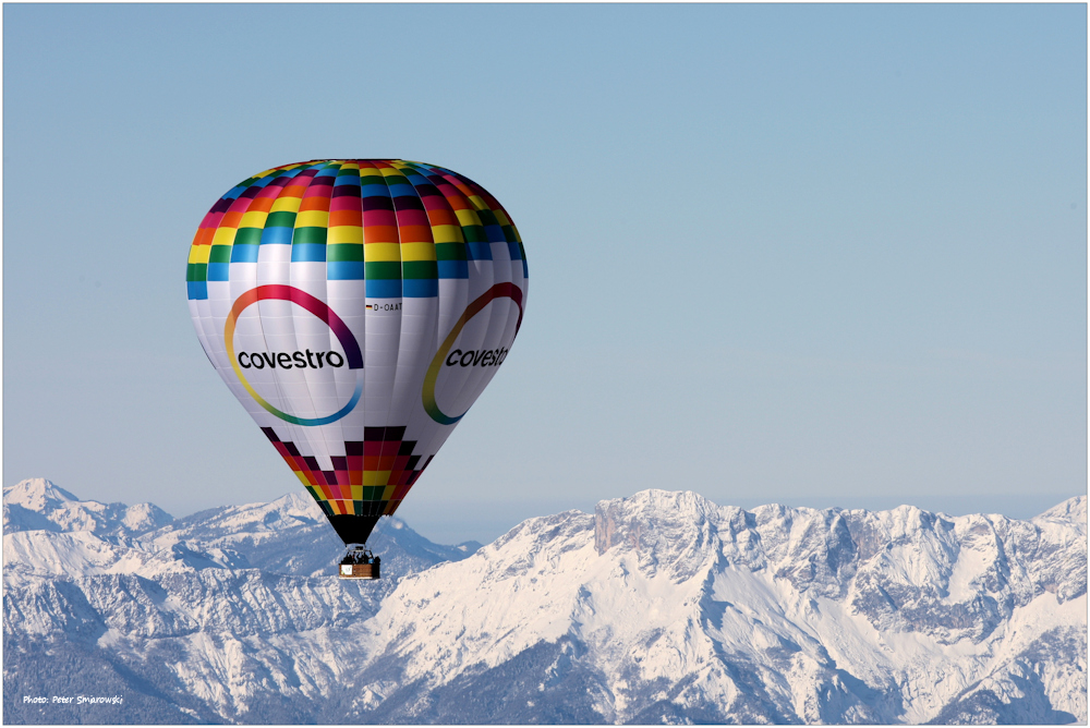 Ballonfahrt über die Alpen