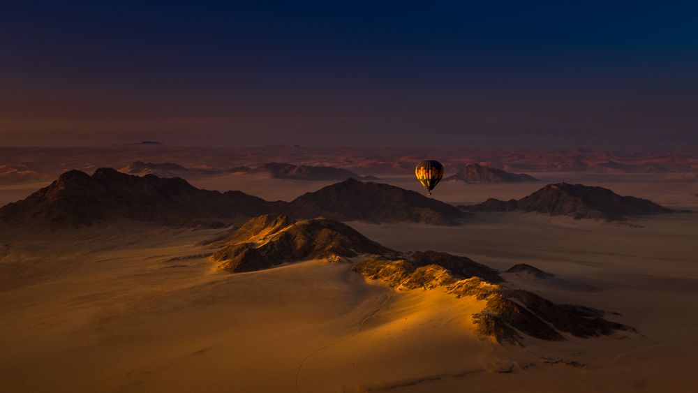 Ballonfahrt über die Namibwüste