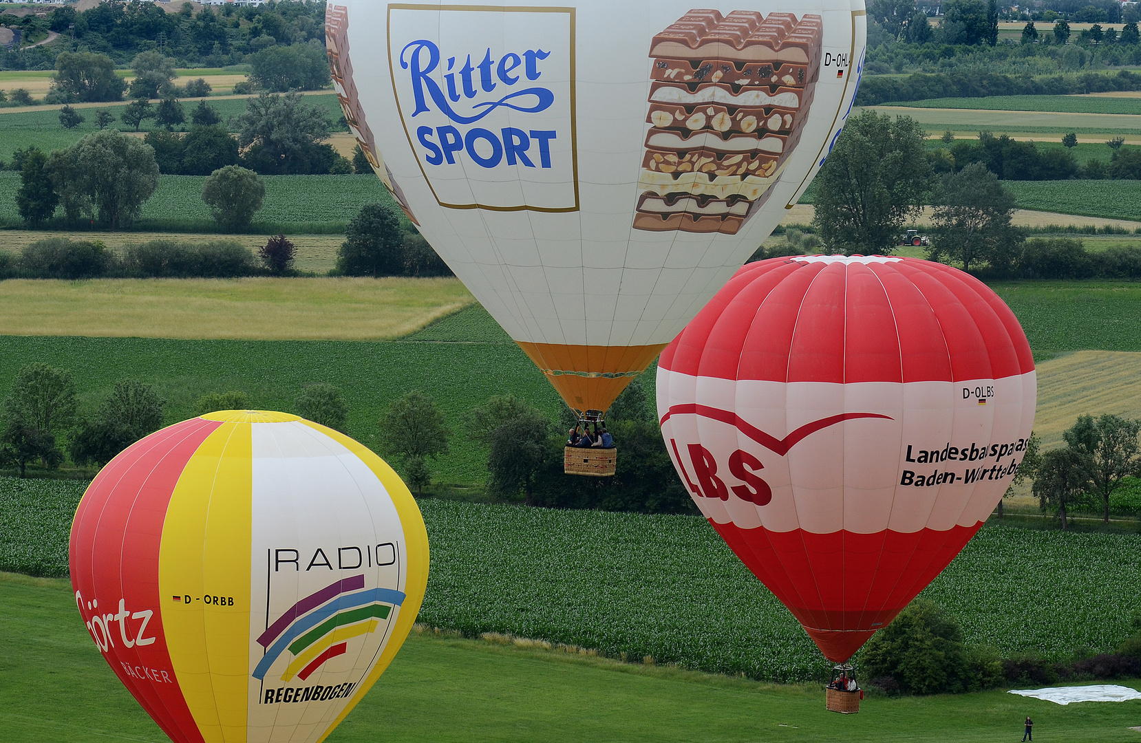 Ballonfahrt von Hockenheim nach Mauer, 25. Juni 2011