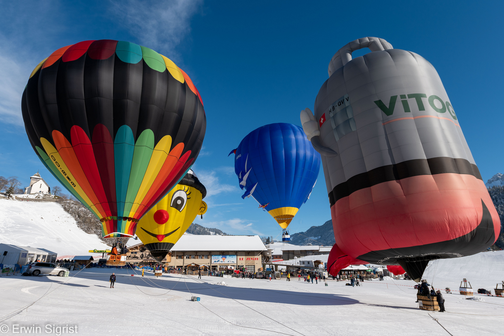 Ballonfestival in Chateau d'Oex (Schweiz)