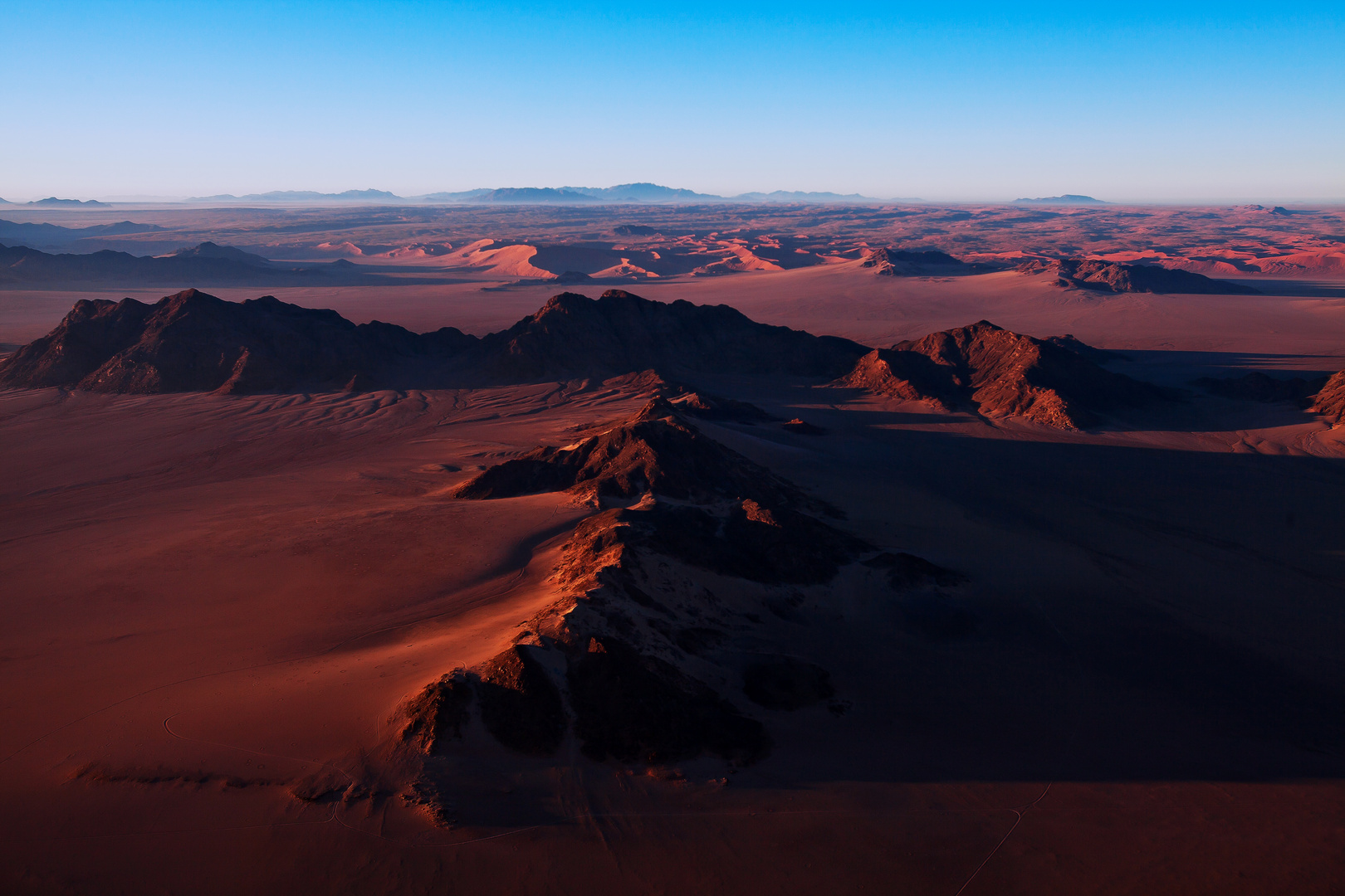 Ballonflug Namib Rand Berge